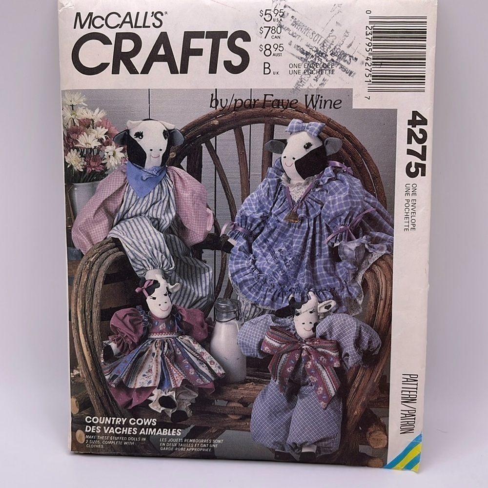 McCall’s Crafts Pattern 4275 Country Cows